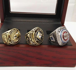 Chicago Cubs World Series Rings (1907, 1908, 2016) Set