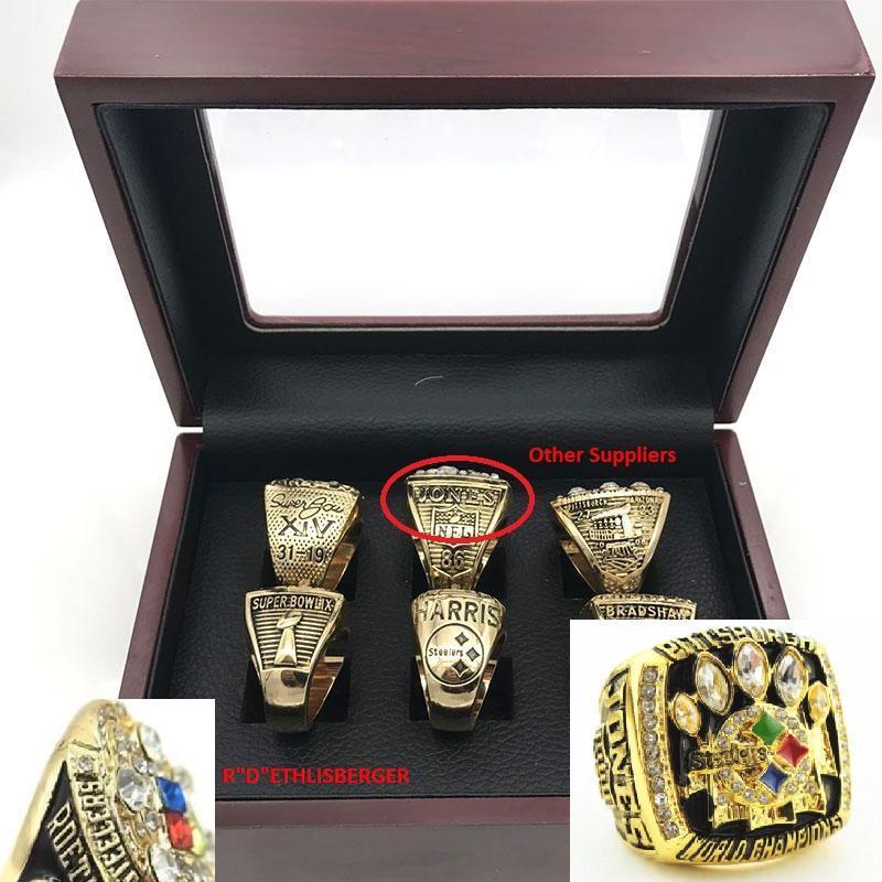 Pittsburgh Steelers Super Bowl Ring Set (1974, 1975, 1978, 1979, 2005, 2008)